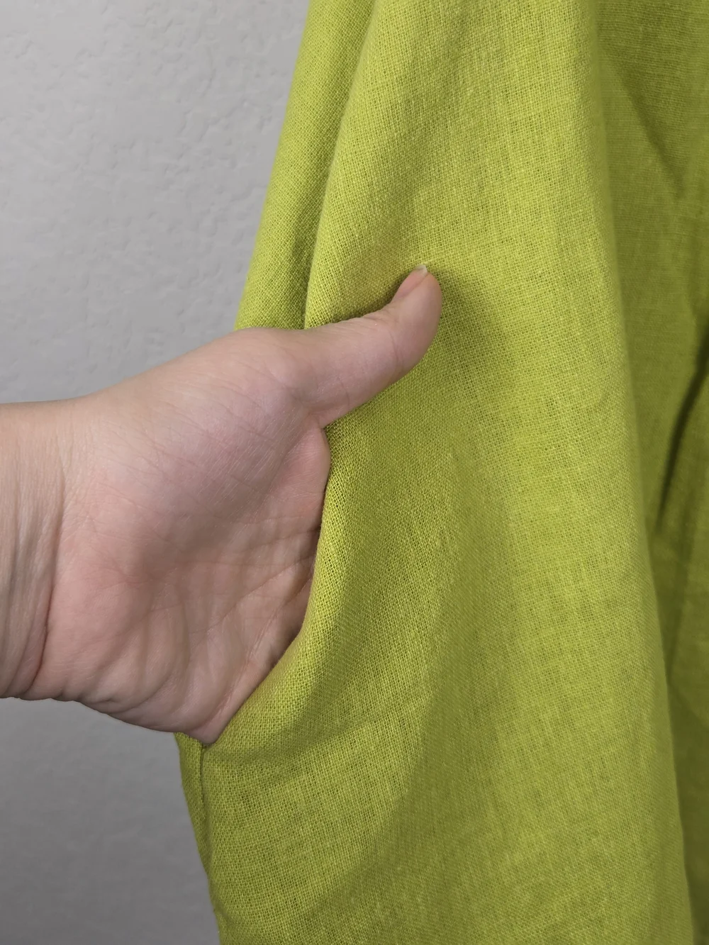 Free People Free-Est Linen Swing Tunic Tank Top Lime Green Pockets XS